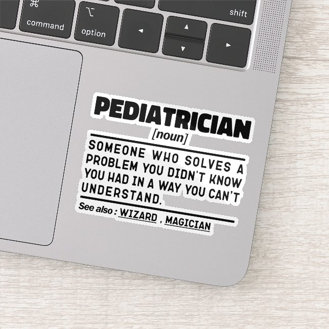 Sticker Pédiatre Noun Funny Baby Doctor Cool Pédiatrique (Détail)