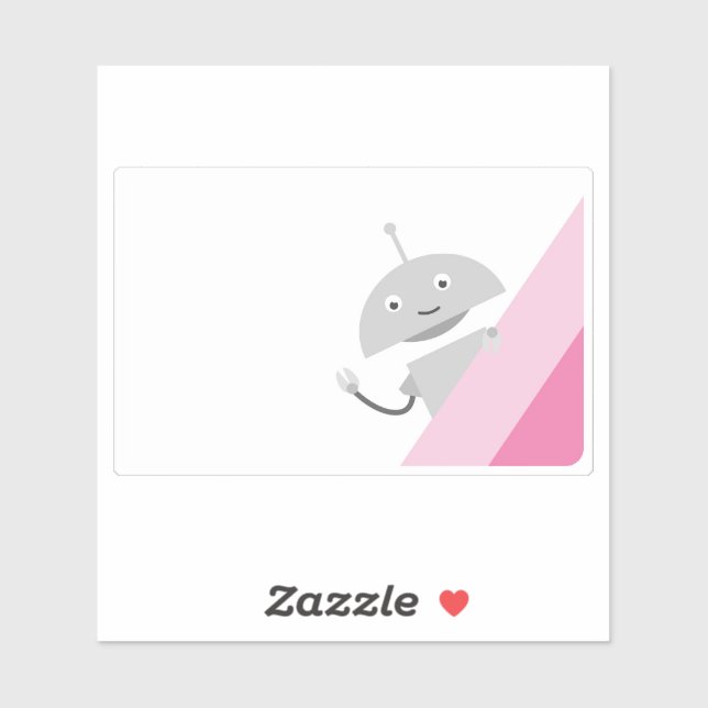 Sticker Peeking Mia - rose (Feuille)