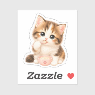 Sticker Pegatina Gatito Kawaii Adorable