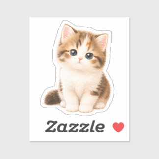 Sticker Pegatina Gatito Kawaii Adorable