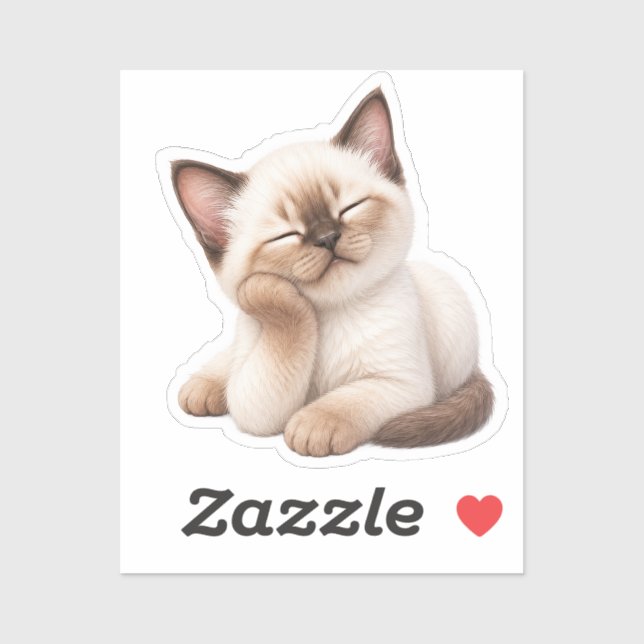 Sticker Pegatina Gatito Kawaii Adorable (Feuille)