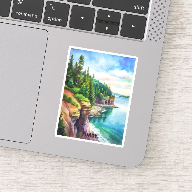 Sticker Peinture aquarelle du parc national Fundy (Détail)