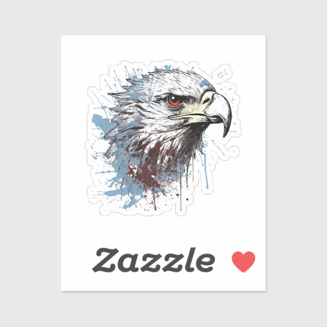 Sticker Peinture d'aigle (Feuille)