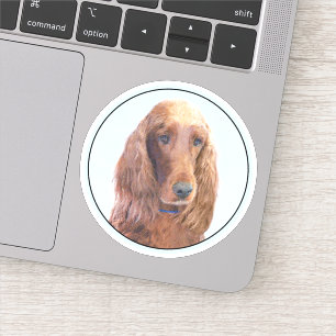 Sticker Peinture de Setter irlandais - Joli art original d