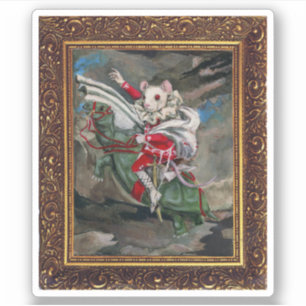 Sticker Peinture de souris à partir de thé de sang et de c