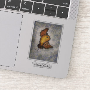 Sticker Peinture d'oiseau de Monet-Style de Frida Kahlo