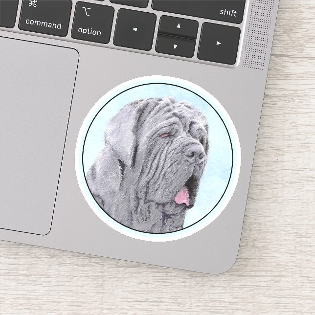 Sticker Peinture Mastiff Neopolitan - Art Chien original (Détail)