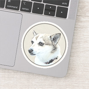 Sticker Peinture norvégienne Lundehund - Art original chie