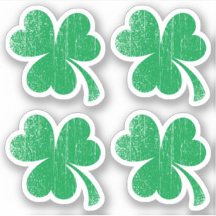 Sticker Peinture peinturée shamrock St Patrick's day