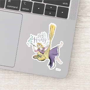 Sticker Peinture Rapunzel "Accrochons-nous"