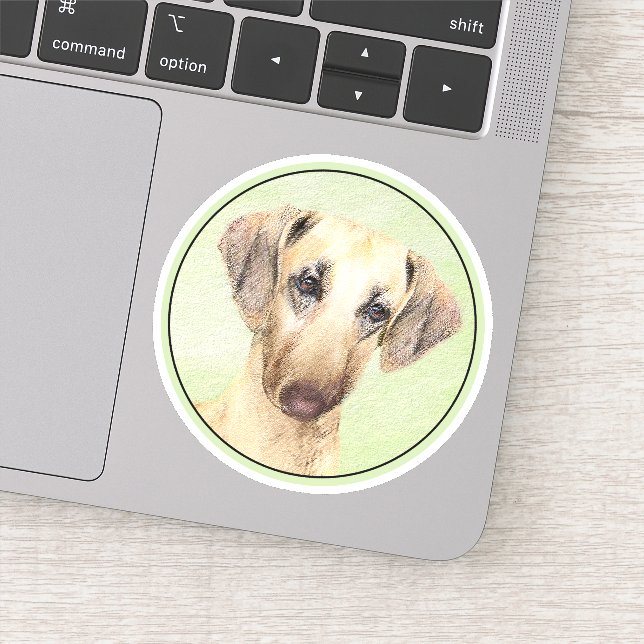 Sticker Peinture Sloughis - Joli art original pour chien (Détail)