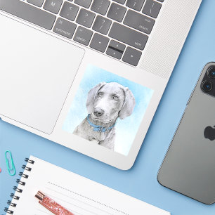 Sticker Peinture Weimaraner - Joli art original chien