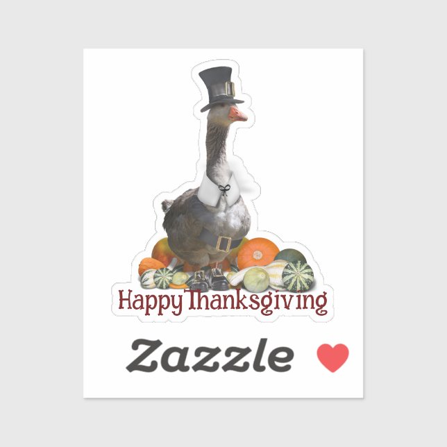 Sticker Pèlerin Oie Thanksgiving (Feuille)