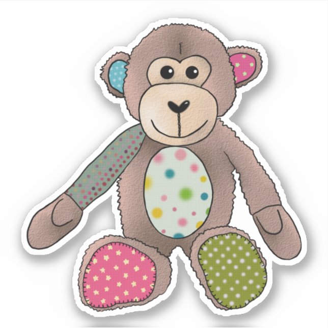 Sticker Peluches colorées (Devant)