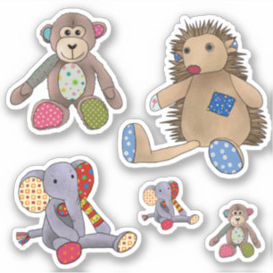 Sticker Peluchus colorés