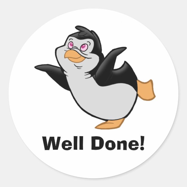 Sticker Penguin Dream "Well Done" (Devant)