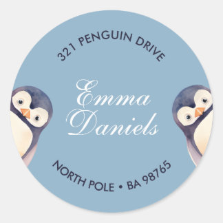 Sticker Penguin Winter Wonderland - Ice Blue