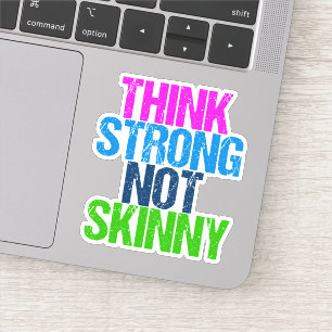 Sticker Penser fort pas maigre aptitude Inspirationnelle