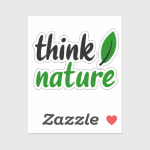 Sticker Pensez à la nature