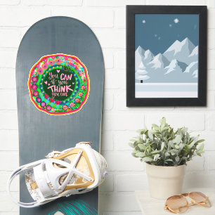 Sticker Pensez que vous pouvez coloré amusant Inspirivité