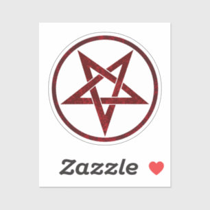 Sticker Pentagram Red Devil