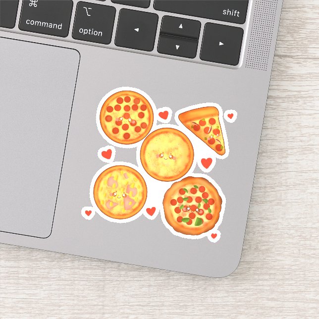 Sticker Peperroni, Fromage Et Pizza Margherita (Détail)