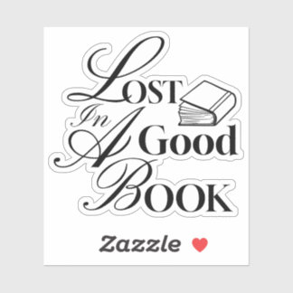 Sticker Perdu dans un bon livre livre livre livre esthétiq