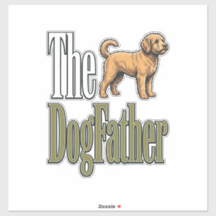 Sticker Père Chien Gravure Vintage Design Amateur de Chien