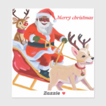 Père Noël afro-américain et ses amis