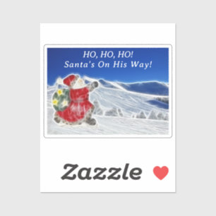 Sticker Père Noël, Dashu Thru The Snow Christmas