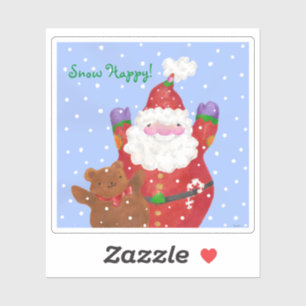 Sticker père Noël et Teddy