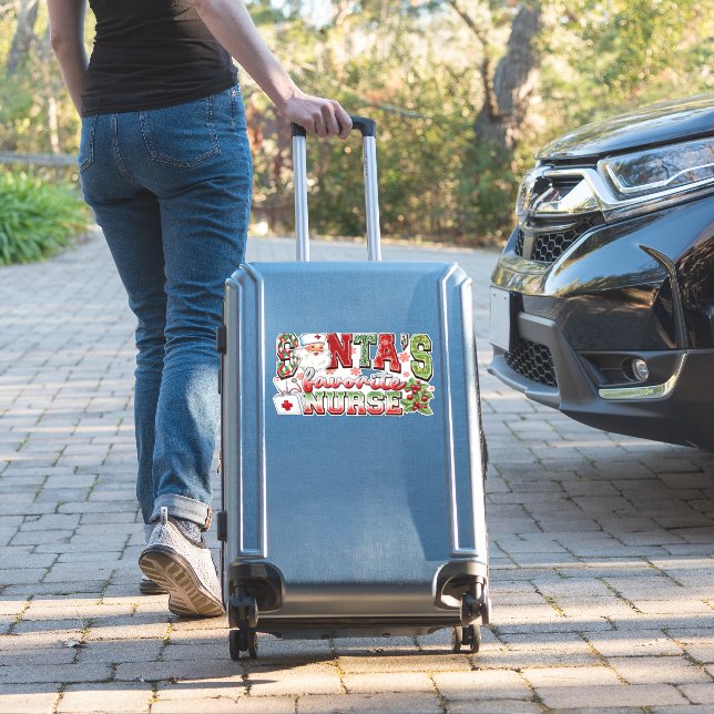 Sticker Père Noël Infirmière Favorite, Joyeuse Infirmière, (Valise Insitu)