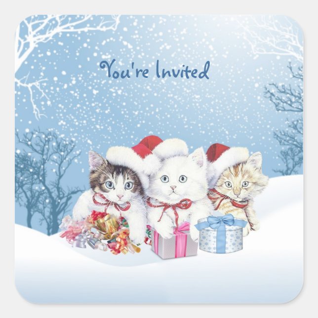 Sticker Père Noël Kittens de Noël (Devant)