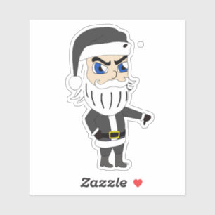Sticker père noël méchant