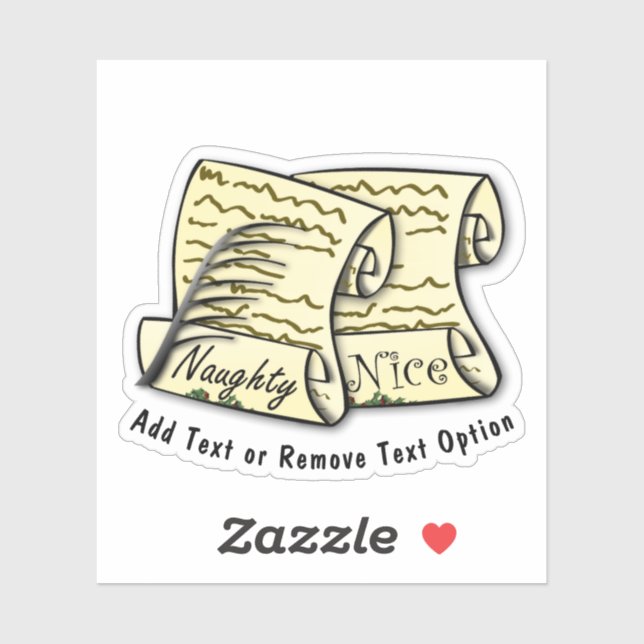 Sticker Père Noël Naughty List Noël (Feuille)