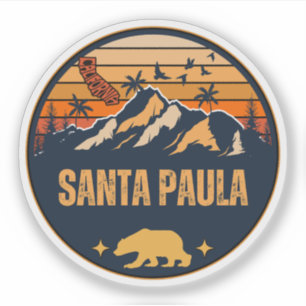 Sticker Père Noël Paula, Californie