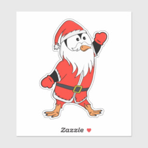 Sticker Père Noël Penguin Prêt pour Noël