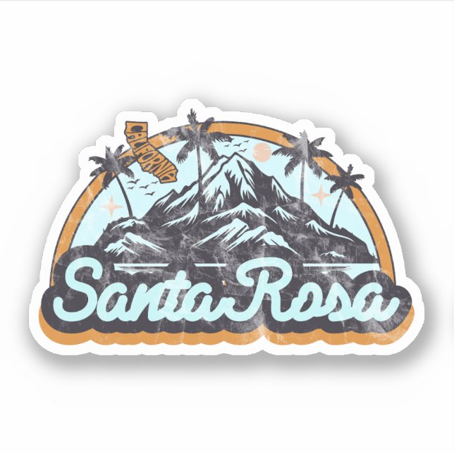 Sticker Père Noël Rosa, Californie (Devant)