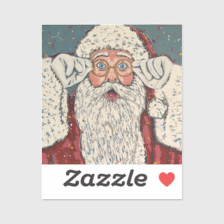 Sticker Père Noël Surpris