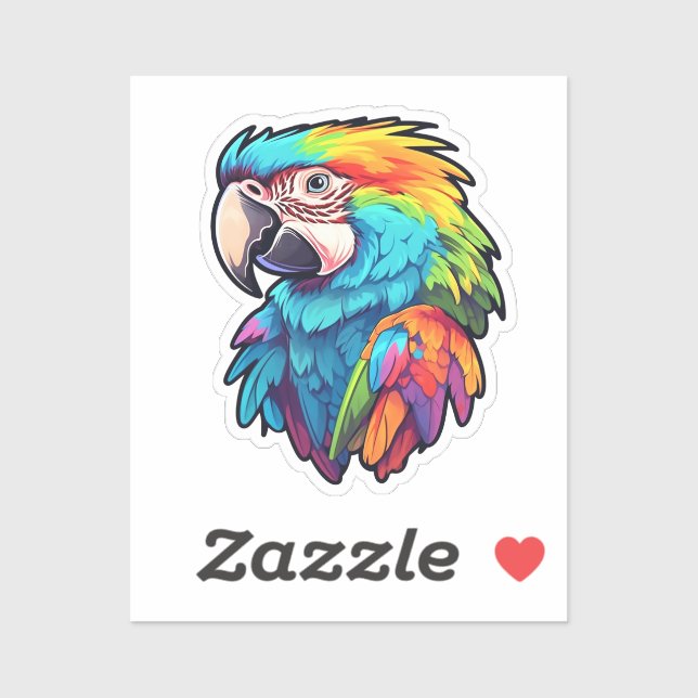 Sticker Perroquet (Feuille)