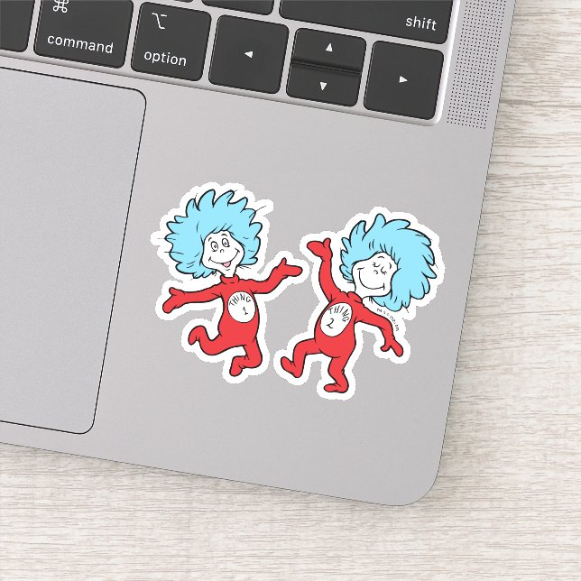 Sticker Personnage Chose 1 et Chose 2 de Dr Seuss (Détail)