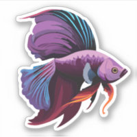 Personnage de dessin animé de poisson bêta mâle mi