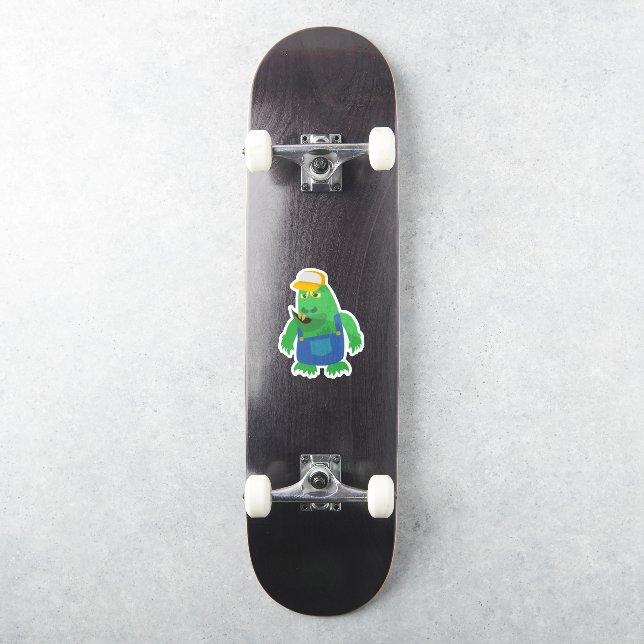 Sticker Personnage de monstre de dessin animé drôle Countr (Skateboard)