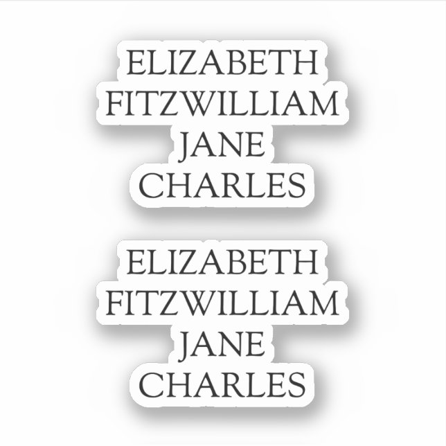 Sticker Personnages principaux Fierté et préjugés Jane Aus (Devant)