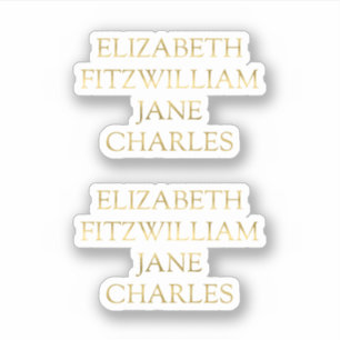 Sticker Personnages principaux Fierté et préjugés Jane Aus