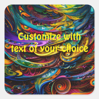 Sticker Personnalisable Art Abstrait moderne