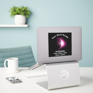 Sticker Personnalisé 2024 Total Solaire Eclipse Souvenir