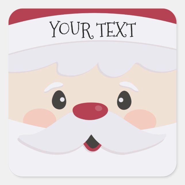 Sticker personnalisé à visage Père Noël (Devant)
