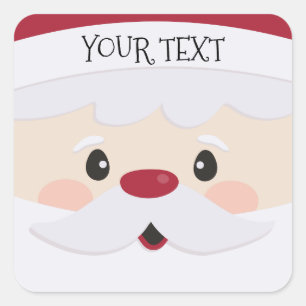 Sticker personnalisé à visage Père Noël