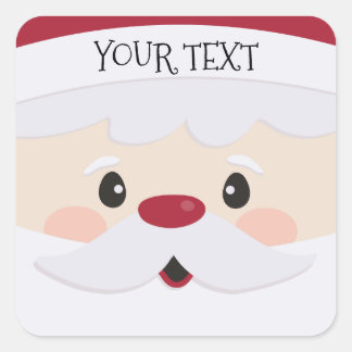 Sticker personnalisé à visage Père Noël